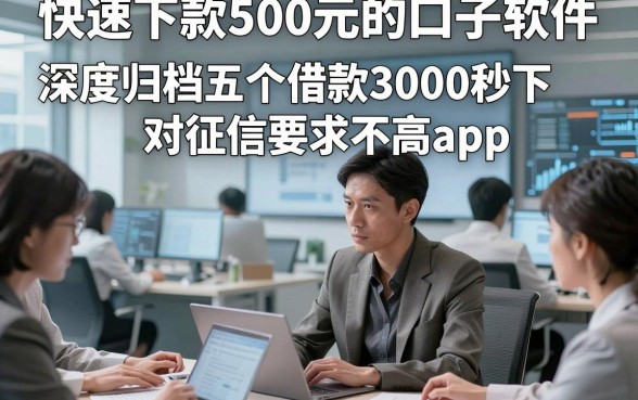 快速下款500元的口子软件，深度归档五个借款3000秒下 对征信要求不高app
