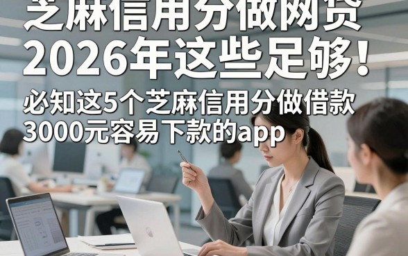 芝麻信用分做网贷2026年这些足够！必知这5个芝麻信用分做借款3000元容易下款的app