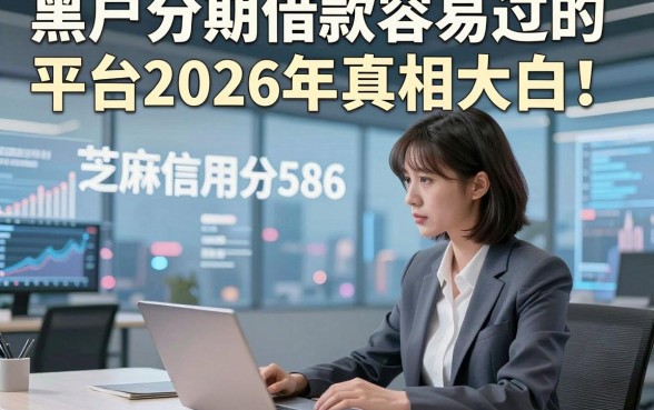 黑户分期借款容易过的平台2026年真相大白！阐述五个芝麻信用分586的贷款