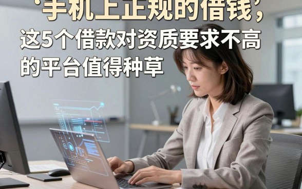 手机上正规的借钱，这5个借款对资质要求不高的平台值得种草