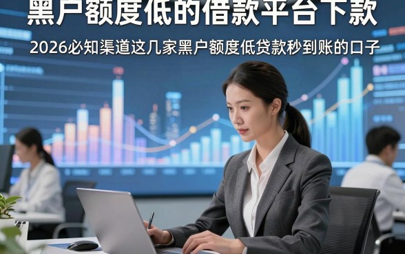 黑户额度低的借款平台下款，2026必知渠道这几家黑户额度低贷款秒到账的口子