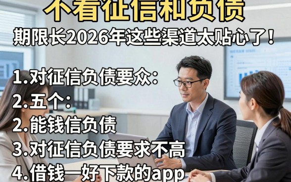 不看征信和负债 期限长2026年这些渠道太贴心了！本篇说明五个对征信负债要求不高借钱好下款的app