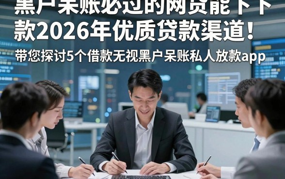 黑户呆账必过的网贷能下款2026年优质贷款渠道!带您探讨5个借款无视黑户呆账私人放款app