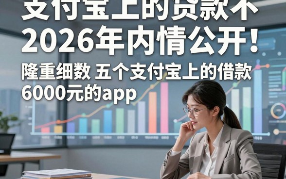 支付宝上的贷款不2026年内情公开！隆重细数五个支付宝上的借款6000元的app
