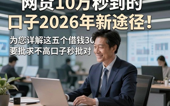 网贷10万秒到的口子2026年新途径！为您详解这五个借钱3000秒批对要求不高口子