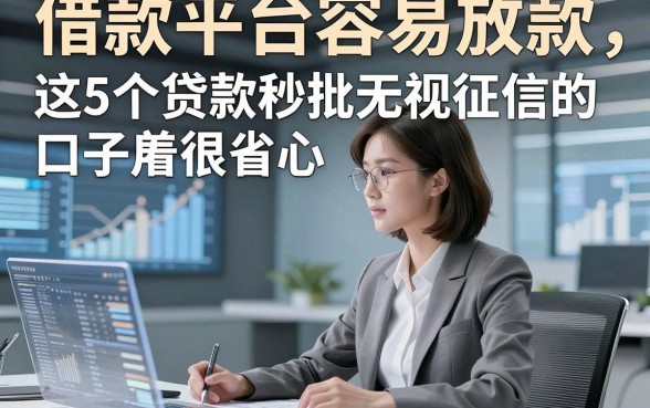 借款平台容易放款，这5个贷款秒批无视征信的口子用着很省心