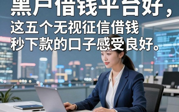 黑户借钱平台好，这五个无视征信借钱秒下款的口子感受良好