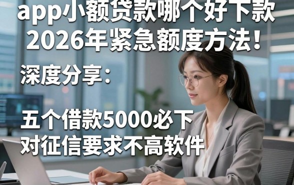 app小额贷款哪个好下款2026年紧急额度方法！深度分享五个借款5000必下对征信要求不高软件