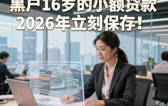 黑户16岁的小额贷款2026年立刻保存！本次收集5个黑户16岁借钱1000的app