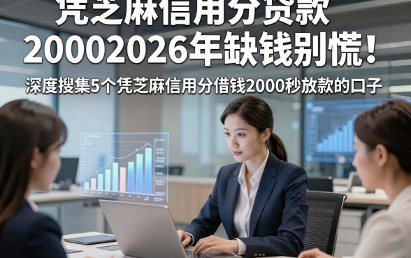 凭芝麻信用分贷款20002026年缺钱别慌！深度搜集5个凭芝麻信用分借钱2000秒放款的口子