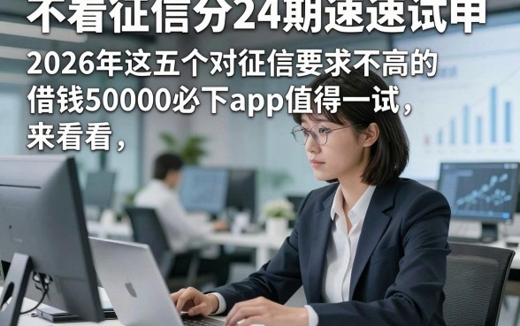不看征信分24期速速试申，2026年这五个对征信要求不高的借钱50000必下app值得一试来看看