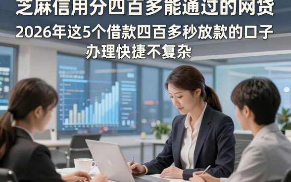 芝麻信用分四百多能通过的网贷，2026年这5个借款四百多秒放款的口子办理快捷不复杂