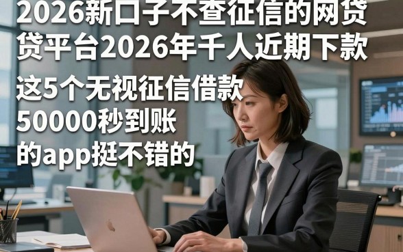 2026新口子不查征信的网贷平台2026年千人近期下款，这5个无视征信借款50000秒到账的app挺不错的