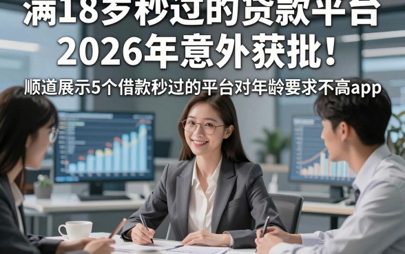 满18岁秒过的贷款平台2026年意外获批！顺道展示5个借款秒过的平台对年龄要求不高app