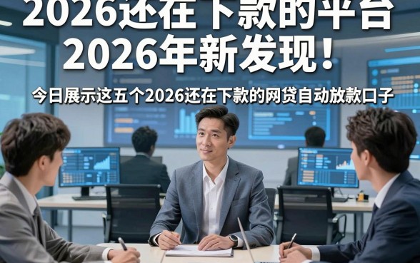 2026还在下款的平台2026年新发现！今日展示这五个2026还在下款的网贷自动放款口子