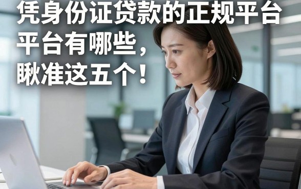 凭身份证贷款的正规平台有哪些瞅准这五个​！本篇为您精心整合！
