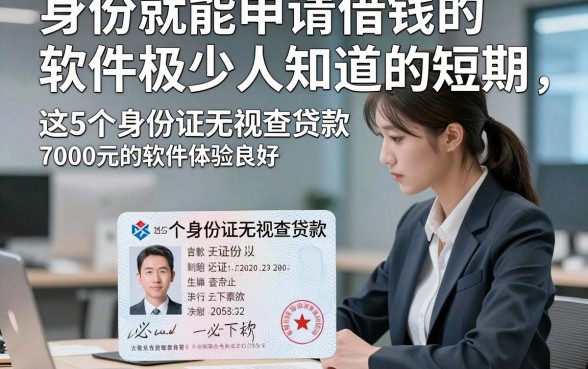 身份证就能申请借钱的软件极少人知道的短期，这5个身份证无视查贷款7000元必下款的软件体验良好
