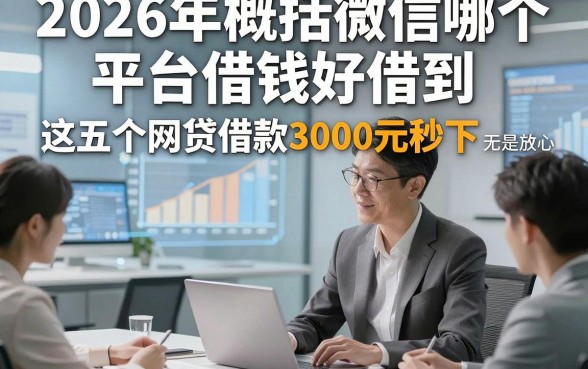2026年概括微信哪个平台借钱好借到，这五个网贷借款3000元秒下无视的平台很是放心