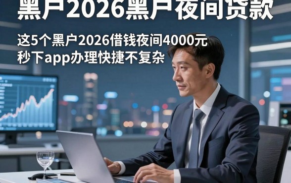 黑户2026黑户夜间贷款，介绍这5个黑户2026借钱夜间4000元秒下app办理快捷不复杂