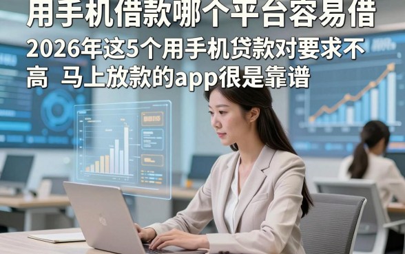 用手机借款哪个平台容易借，2026年这5个用手机贷款对要求不高马上放款的app很是靠谱