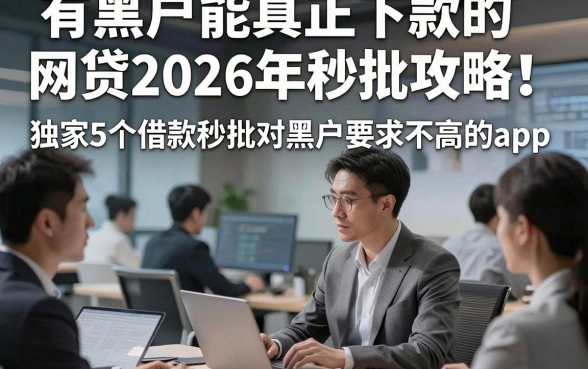 有黑户能真正下款的网贷2026年秒批攻略！独家5个借款秒批对黑户要求不高的app