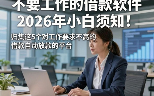 不要工作的借款软件2026年小白须知!归集这5个对工作要求不高的借款自动放款的平台