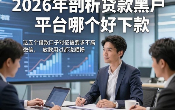 2026年剖析贷款黑户平台哪个好下款，这五个借款口子对征信要求不高微信放款用过都说顺畅