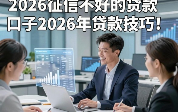 2026征信不好的贷款口子2026年贷款技巧！同时展示5个2026征信不好借钱对要求不高口子