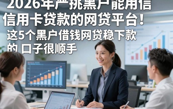 2026年严挑黑户能用信用卡贷款的网贷平台！这5个黑户借钱网贷稳下款的口子很顺手