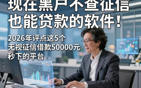 现在黑户不查征信也能贷款的软件！2026年评点这5个无视征信借款50000元秒下的平台