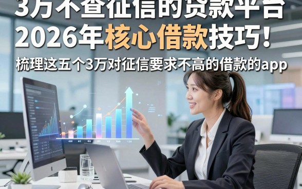 3万不查征信的贷款平台2026年核心借款技巧！梳理这五个3万对征信要求不高的借款的app