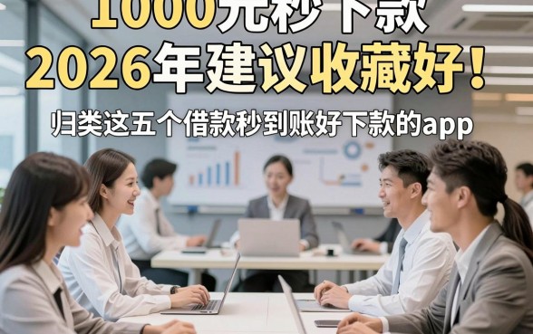 1000元秒下款2026年建议收藏好！归类这五个借款秒到账好下款的app