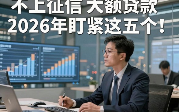 不上征信 大额贷款2026年盯紧这五个！本文为您详细品评！