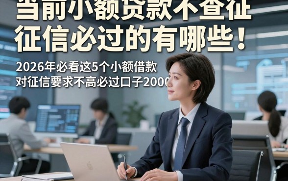 当前小额贷款不查征信必过的有哪些！2026年必看这5个小额借款对征信要求不高必过口子2000