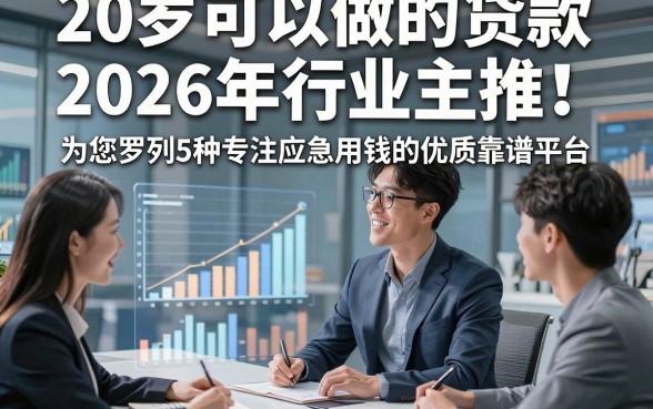 20岁可以做的贷款2026年行业主推！为您罗列5种专注应急用钱的优质靠谱平台