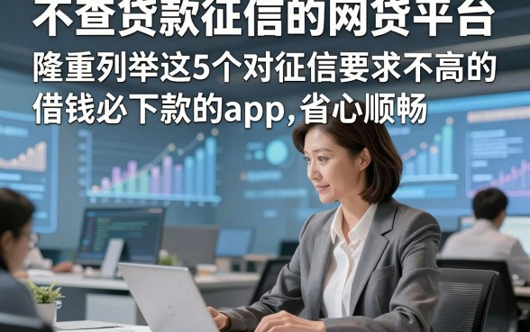 不查贷款征信的网贷平台，隆重列举这5个对征信要求不高的借钱必下款的app省心顺畅