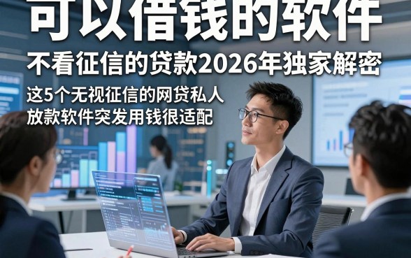 可以借钱的软件,不看征信的贷款2026年独家解密，这5个无视征信的网贷私人放款软件突发用钱很适配