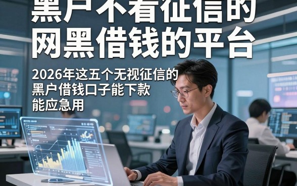 黑户不看征信的网黑借钱的平台，2026年这五个无视征信的黑户借钱口子能下款能应急用