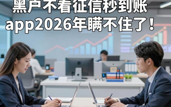 黑户不看征信秒到账app2026年瞒不住了！为您展示五个无视征信借钱秒下平台的