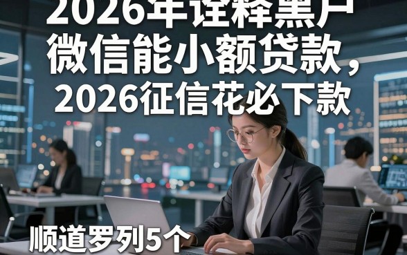 2026年诠释黑户微信能小额贷款，顺道罗列5个2026征信花必下款