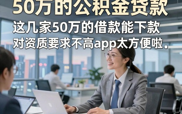50万的公积金贷款，这几家50万的借款能下款对资质要求不高app太方便啦