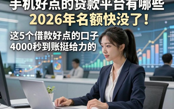 手机好点的贷款平台有哪些2026年名额快没了!这5个借款好点的口子4000秒到账挺给力的