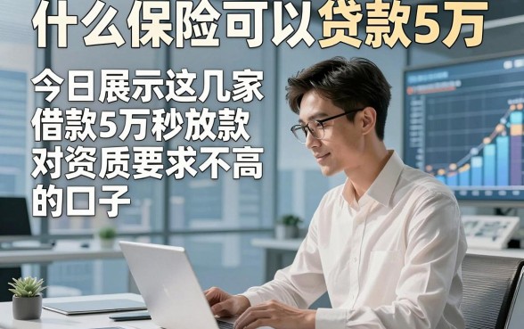 什么保险可以贷款5万，今日展示这几家借款5万秒放款 对资质要求不高 的口子