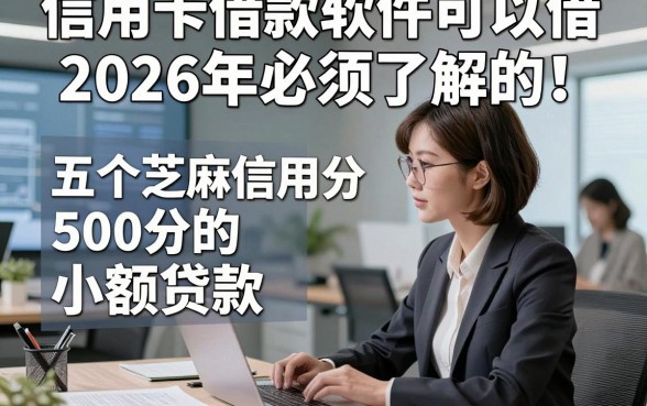 信用卡借款软件可以借2026年必须了解的！阐释五个芝麻信用分500分的小额贷款