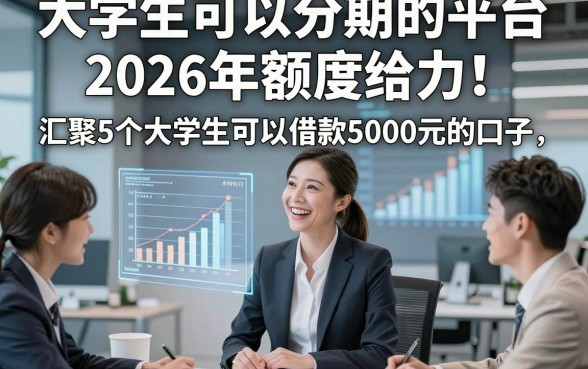 大学生可以分期的平台2026年额度给力!汇聚5个大学生可以借款5000元的口子