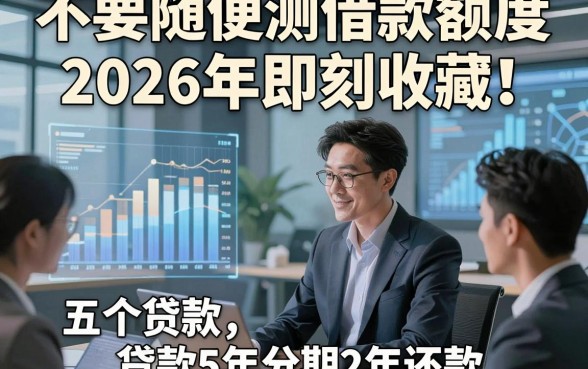 不要随便测借款额度2026年即刻收藏！同时介绍五个贷款5年分期2年还款
