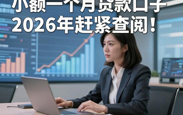 小额一个月贷款口子2026年赶紧查阅！今日叙述5个绝对下款的黑口子