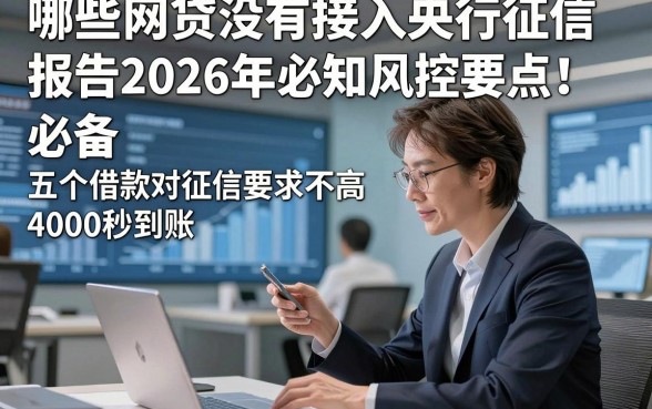 哪些网贷没有接入央行征信报告2026年必知风控要点！必备​五个借款对征信要求不高4000秒到账的平台