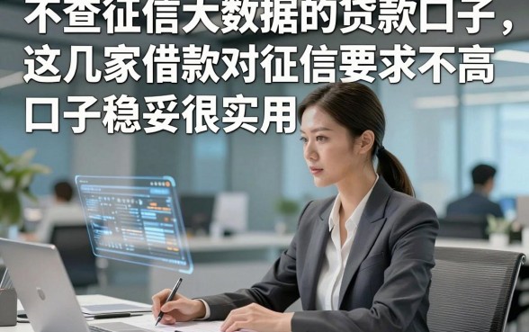 不查征信大数据的贷款口子，这几家借款对征信要求不高口子稳妥很实用