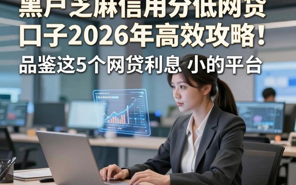 黑户芝麻信用分低网贷口子2026年高效攻略！品鉴这5个网贷利息小的平台